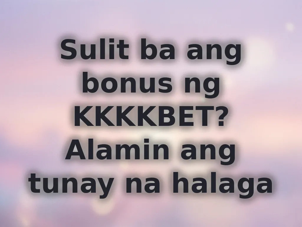 Kalkulasyon ng bonus